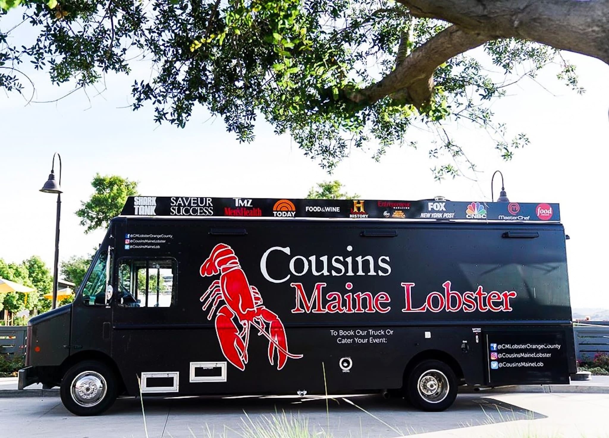 cousins maine lobster truck on a sunny day for public service
