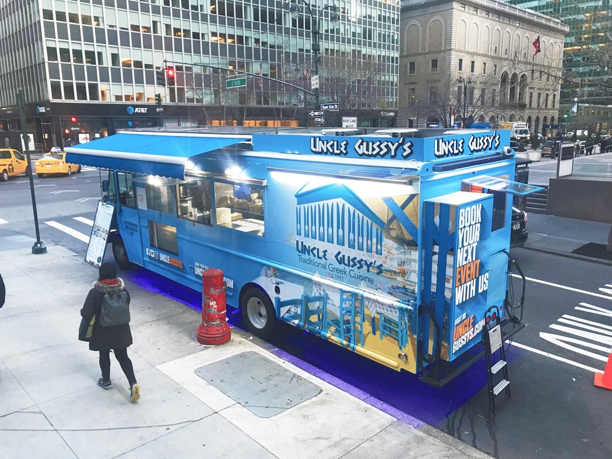uncle gussy's greek food truck in new york