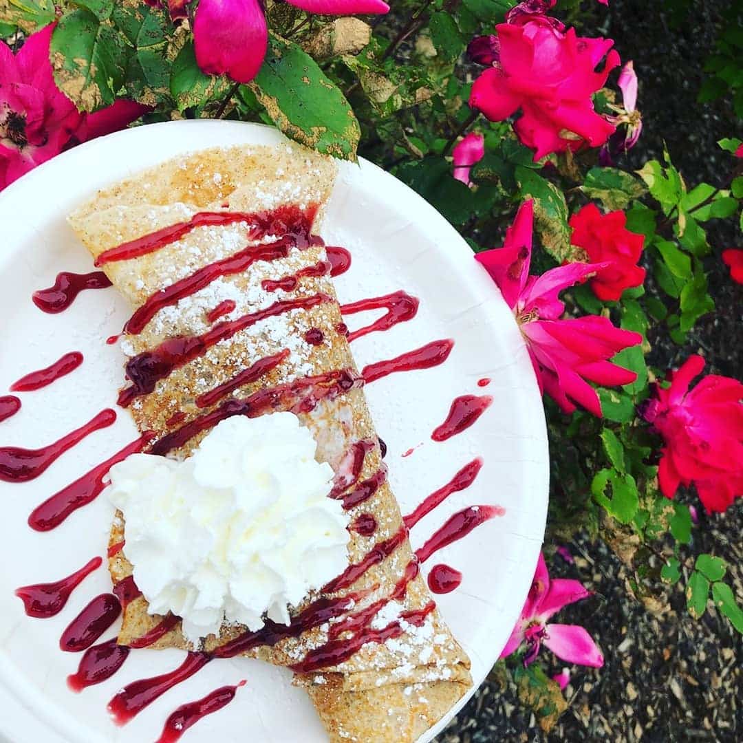 Banana Raspberry Whole Wheat Crepe Outdoor Catering Food Truck