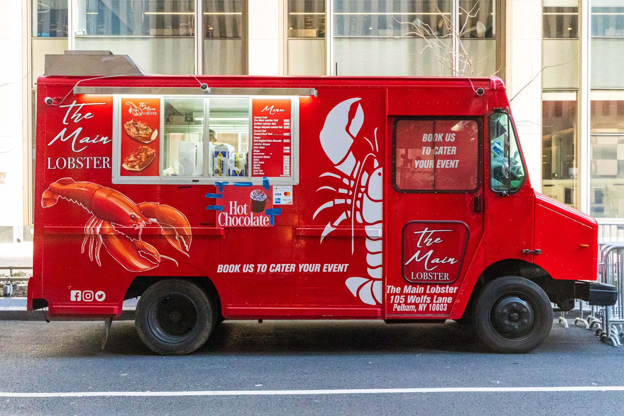 the main lobster food truck in the daytime