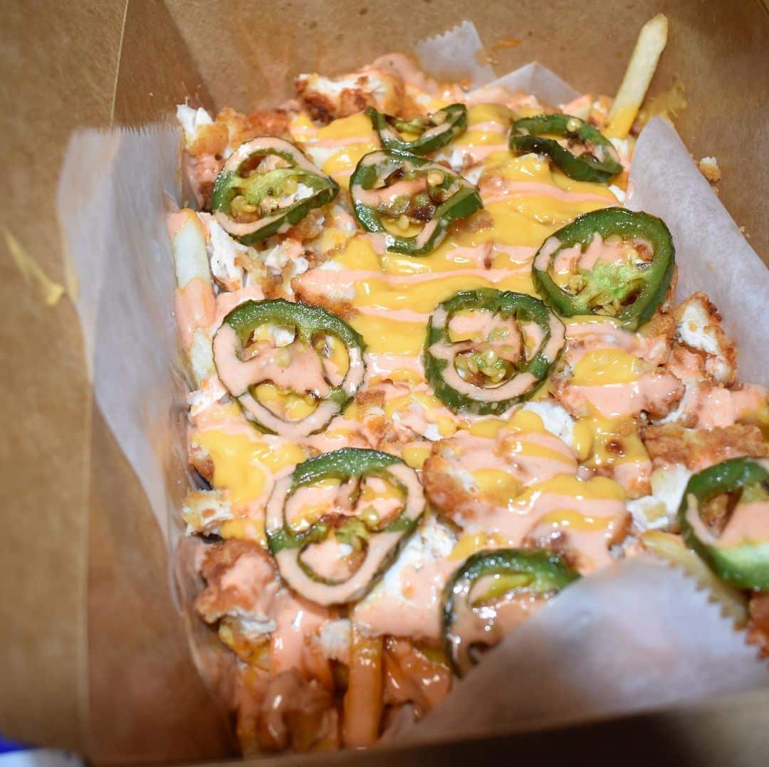 Buffalo Chicken Fries Topped With Jalapeno