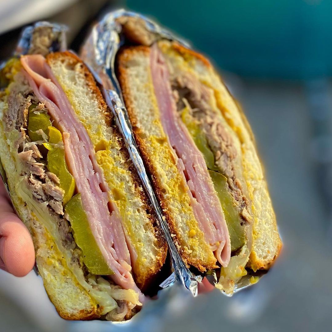 Cubano Sandwich Hand Held Kitchen Food Truck New York