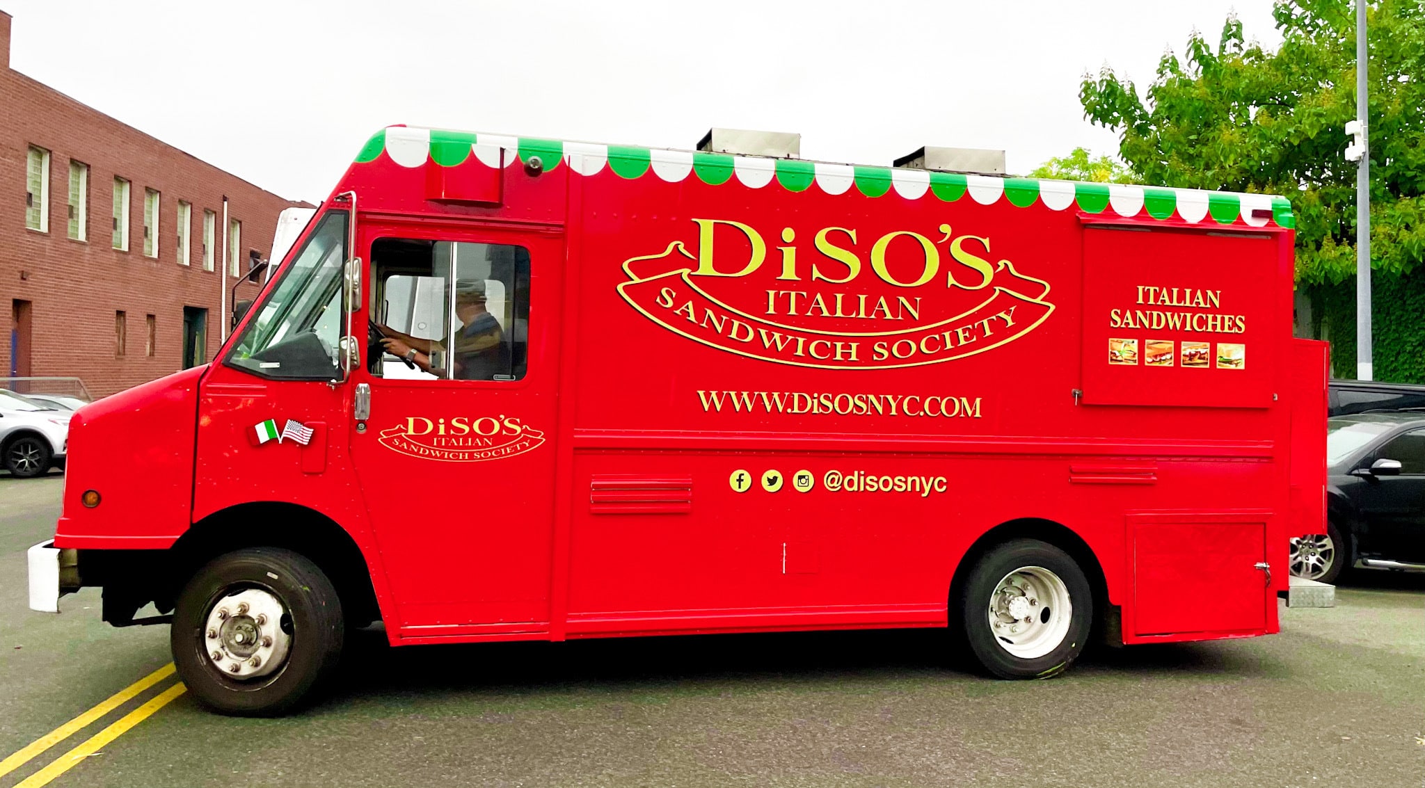 diso's italian sandwich truck parked in the streets of new york