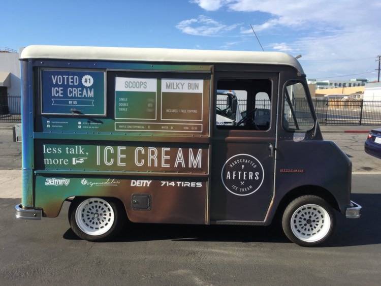 afters ice cream truck parked outside