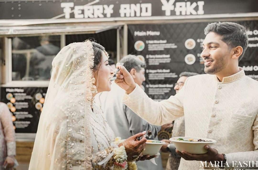 Terry and Yaki food cart wedding catering