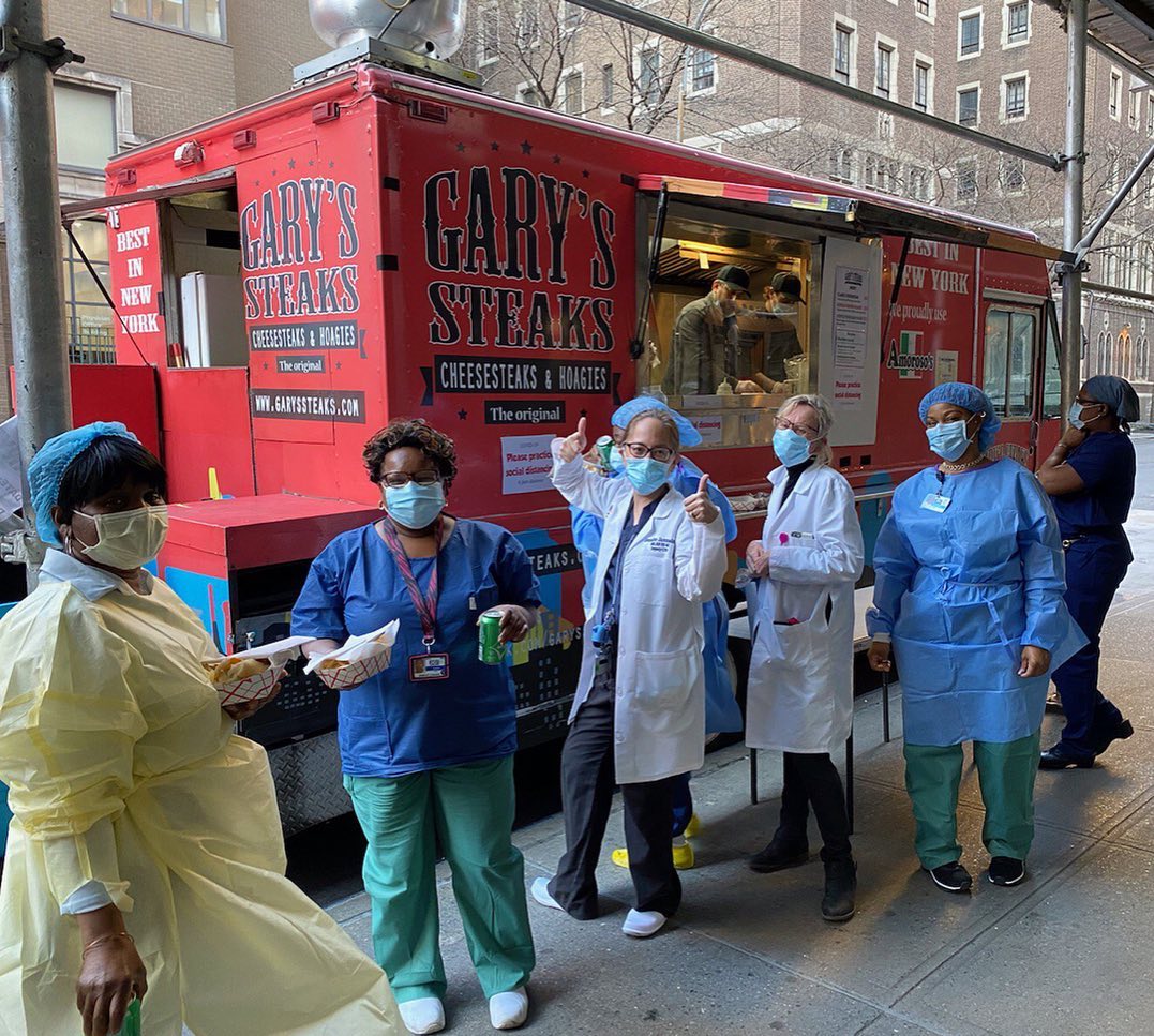 Food truck hospital catering for nurses