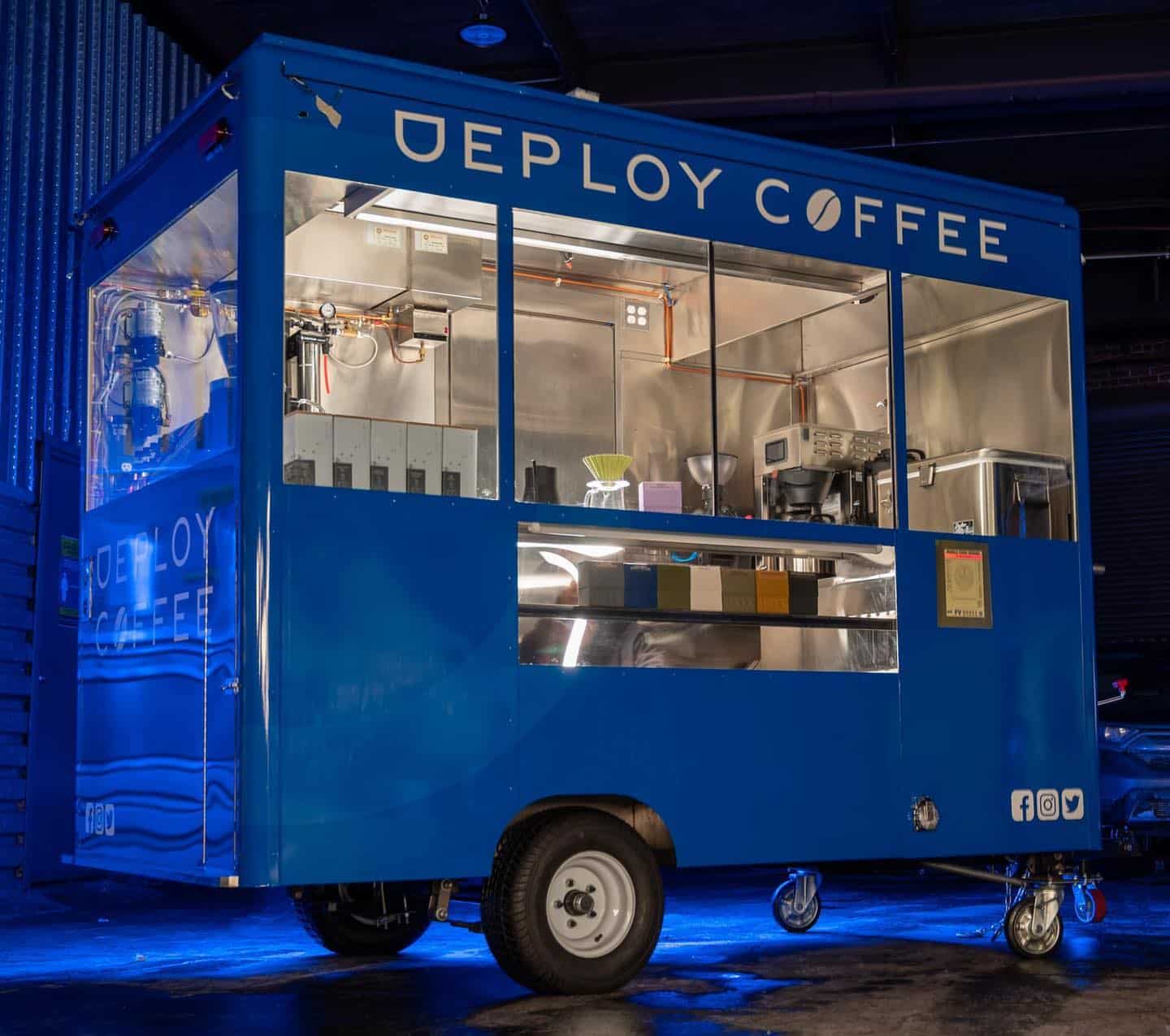 deploy coffee cart at night
