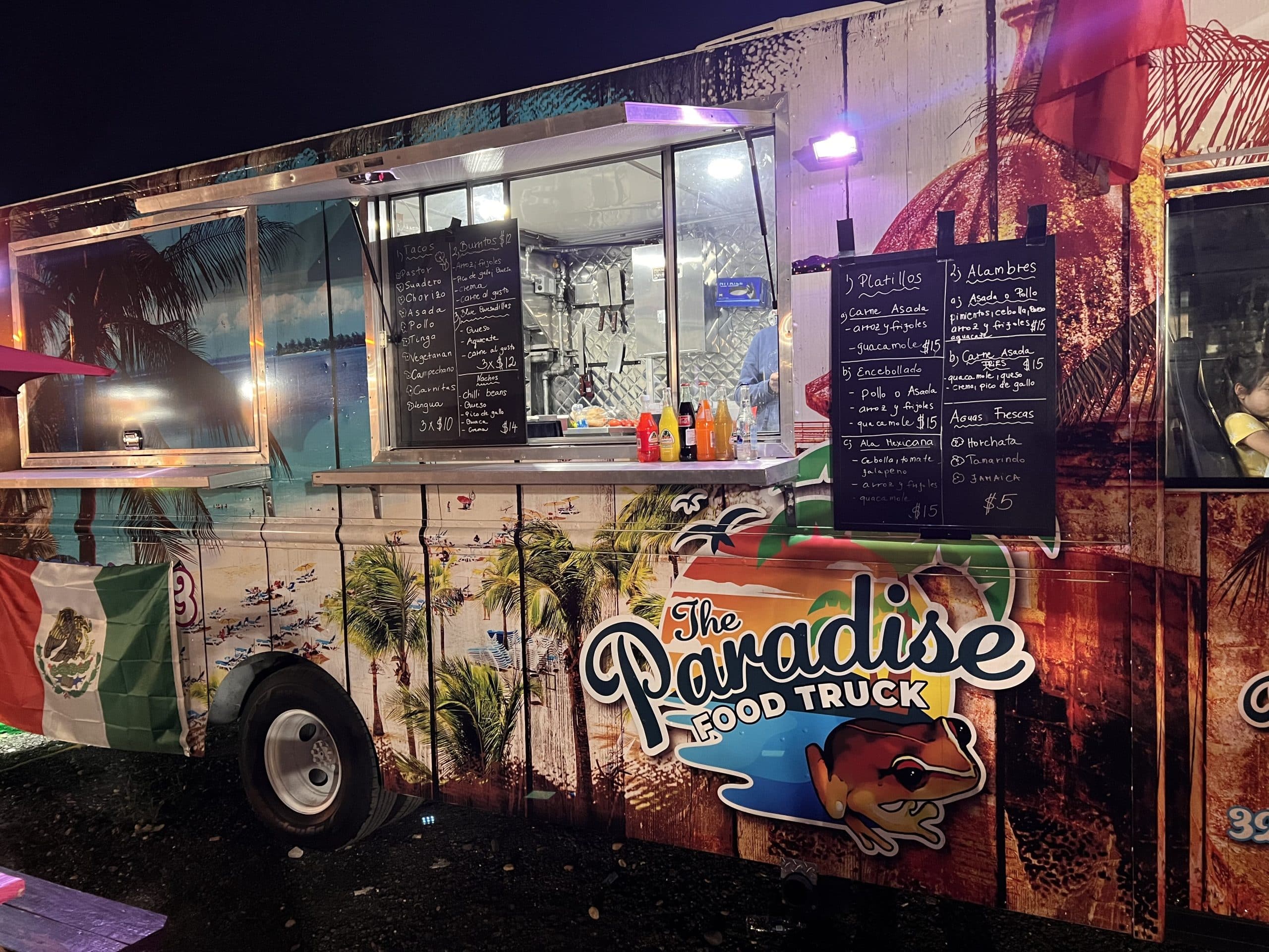 side view of the Paradise Food Truck