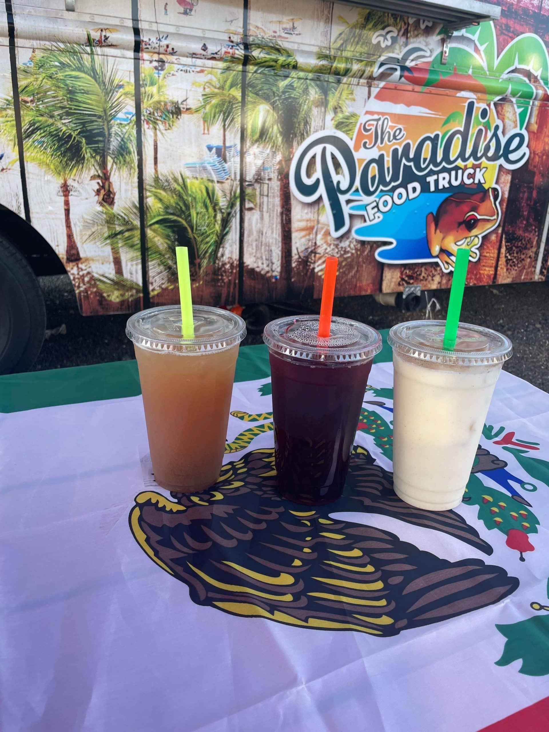 series of soft beverages from Paradise Food Truck