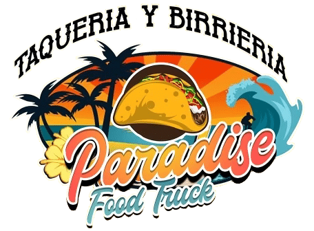 paradise food truck logo on transparent background