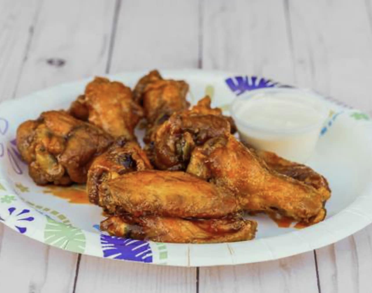 plate of hot wings