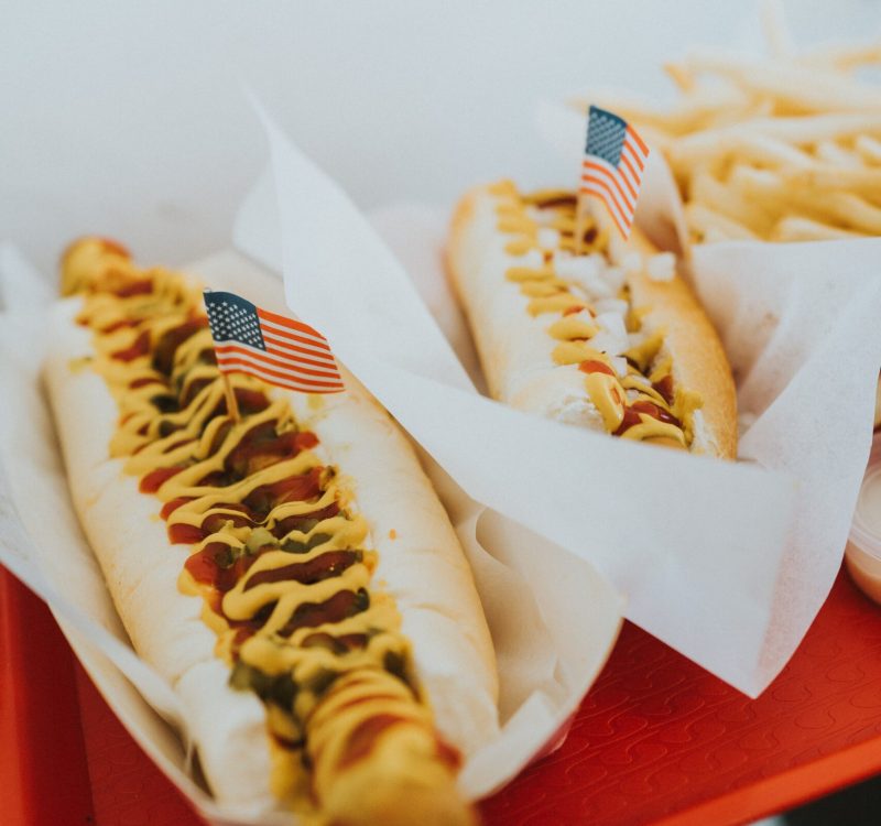 american flag hot dogs