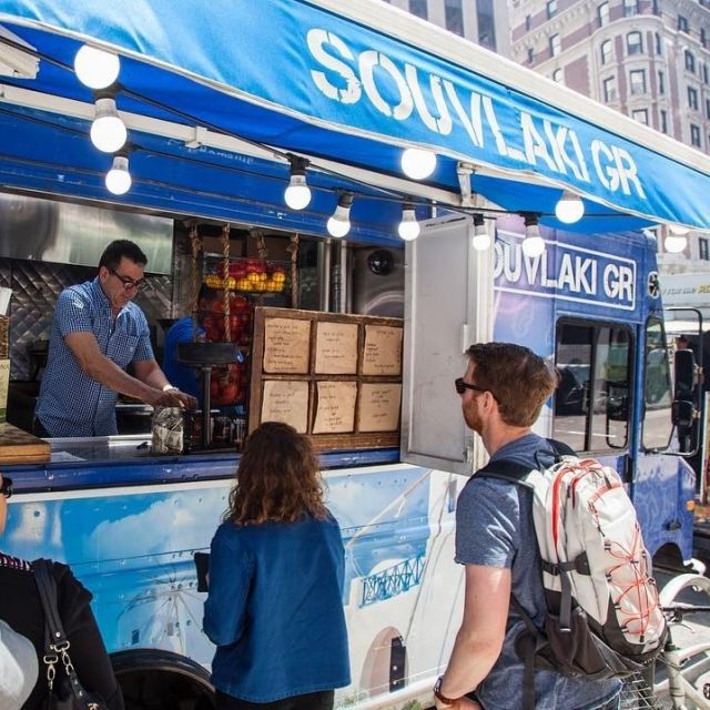 Summer in NYC is hot but souvlakigr is hotter ❤️‍🔥 Book New York's hottest food trucks through our website 🔗NYFTA.org ⁠