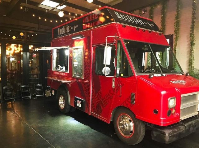 Who said food trucks couldn't go indoors?! Check out our member MozzArepas catering an indoor event in Brooklyn.⁠
⁠
If your event space can't fit a food truck, don't fret! You can still serve these delicious cheesy creations at your next event 👉️ Swipe to check out MozzArepas indoor table setup.⁠
⁠
Contact us today to see which setup works best for your event space.